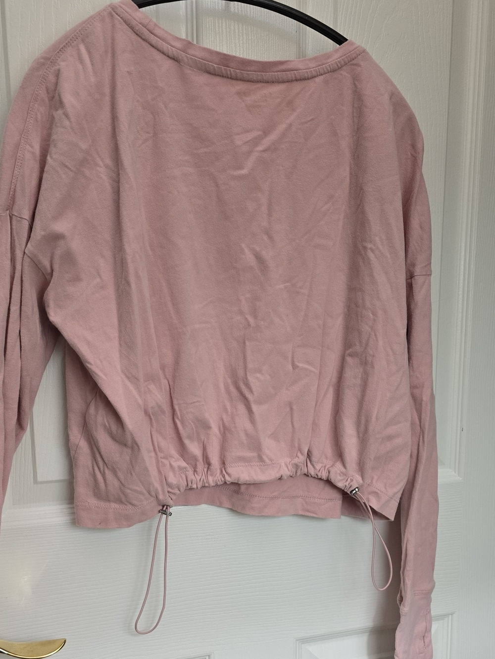 Calvin Klein Performance pink cropped drawstring utility top - Picture 4 of 4